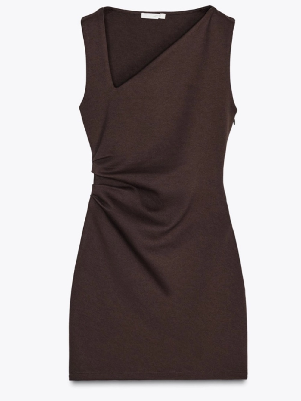 BNWT Zara BROWN Knee-length draped dress SIZE MEDIUM